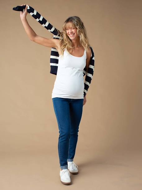 Pack of 3 Sleeveless Tops, Maternity & Nursing Special, ENVIE DE FRAISE khaki+white - vertbaudet enfant 