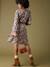 Robe de grossesse imprimée fleurs fil brillant marine - vertbaudet enfant 