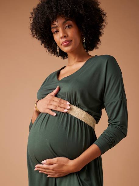 Robe grossesse FELICINEOR manches longues vert sapin - vertbaudet enfant 