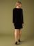 Robe de grossesse effet cache-coeur en velours noir - vertbaudet enfant 