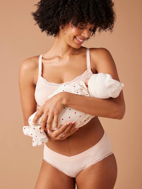 Pack of 2 Seamless Bras, Maternity & Nursing Special, ENVIE DE FRAISE anthracite - vertbaudet enfant 