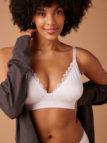 Pack of 2 Lace Bras, Maternity & Nursing Special, ENVIE DE FRAISE white - vertbaudet enfant 
