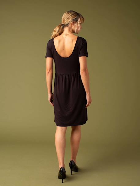 Progressive, 2-in-1 Dress with Front/Back Sequinned Top for Maternity black - vertbaudet enfant 