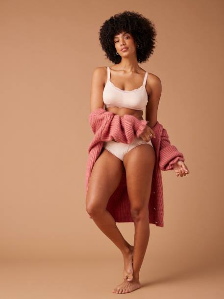 Pack of 2 Seamless Bras, Maternity & Nursing Special, ENVIE DE FRAISE anthracite - vertbaudet enfant 