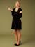 Crossover-Effect Dress in Velour for Maternity, ENVIE DE FRAISE black - vertbaudet enfant 