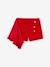 Jupe-short fille en velours effet portefeuille bleu canard+rouge+vert anglais+vieux rose - vertbaudet enfant 