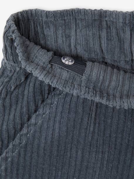 Pantalon en velours côtelé garçon facile à enfiler bleu ardoise+marine - vertbaudet enfant 