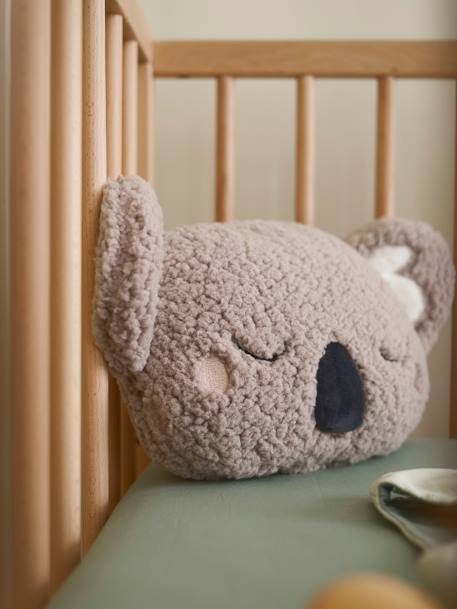 Koala Cushion in Sherpa Fabric grey - vertbaudet enfant 