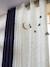Semi-Sheer Curtain with Eyelets & Clouds & Stars Garland White - vertbaudet enfant 