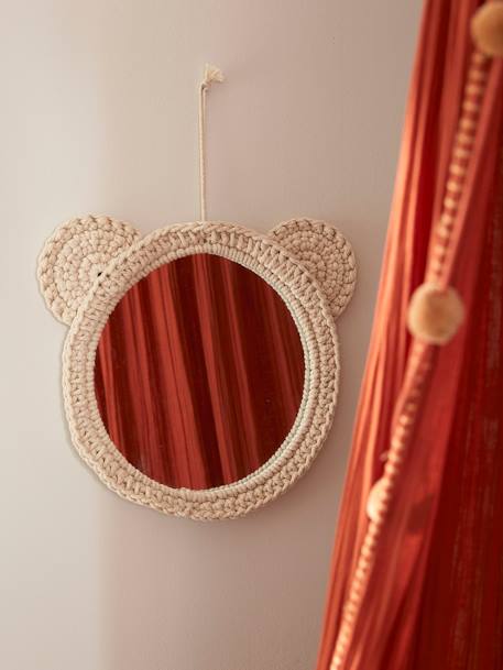 Knitted Bear Mirror BEIGE LIGHT SOLID - vertbaudet enfant 