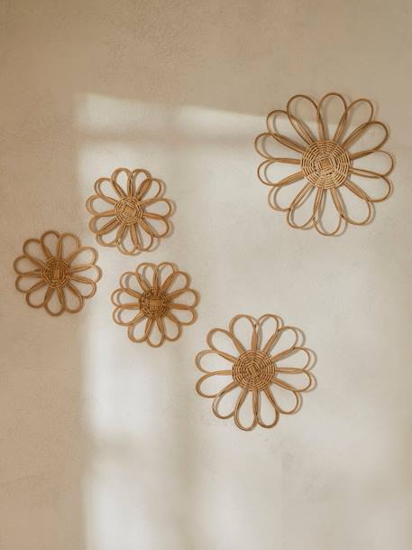 Pack of 5 Wall Flowers in Rattan beige - vertbaudet enfant 