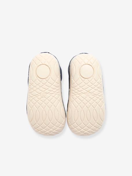 Soft Pram Shoes with Hook-&-Loop Strap for Babies navy blue - vertbaudet enfant 