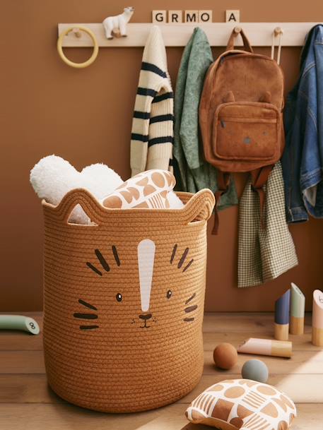 XL Basket, Tiger, in Cotton Rope caramel - vertbaudet enfant 