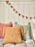 Coussin animal en gaze de coton personnalisable cannelle+rose+vert sauge - vertbaudet enfant 