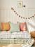 Coussin animal en gaze de coton personnalisable cannelle+rose+vert sauge - vertbaudet enfant 