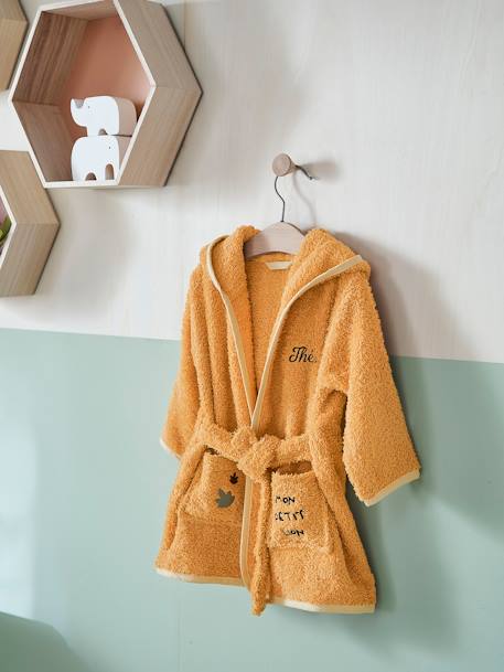Lion Bathrobe for Baby Orange - vertbaudet enfant 