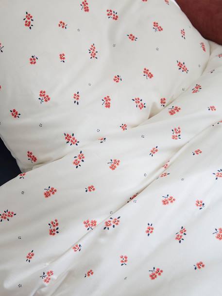 Duvet Cover + Pillowcase Set for Children, BFF WHITE MEDIUM SOLID WITH DESIGN - vertbaudet enfant 