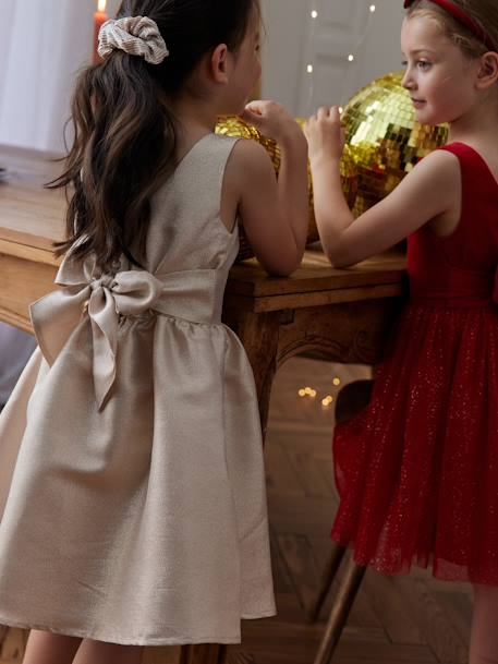 Robe de fête brillante fille or - vertbaudet enfant 