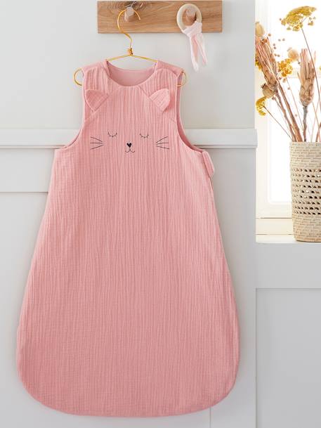Gigoteuse été en gaze de coton bio* JOLI CAT rose - vertbaudet enfant 