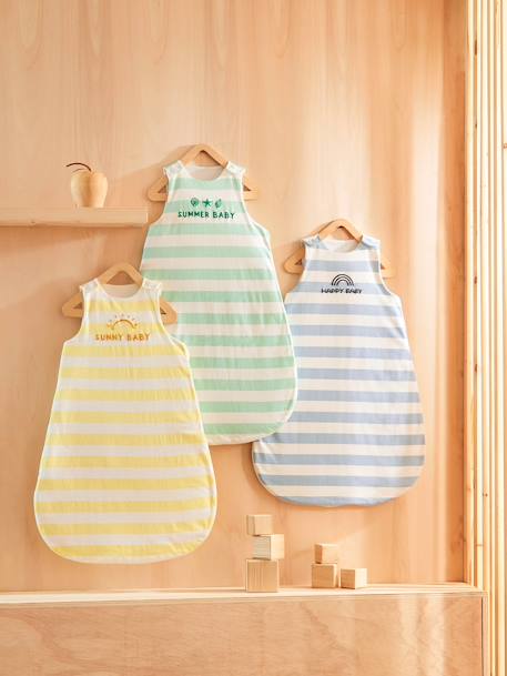 Gigoteuse été BÉBÉ D'ÉTÉ jaune+rayé bleu+vert - vertbaudet enfant 