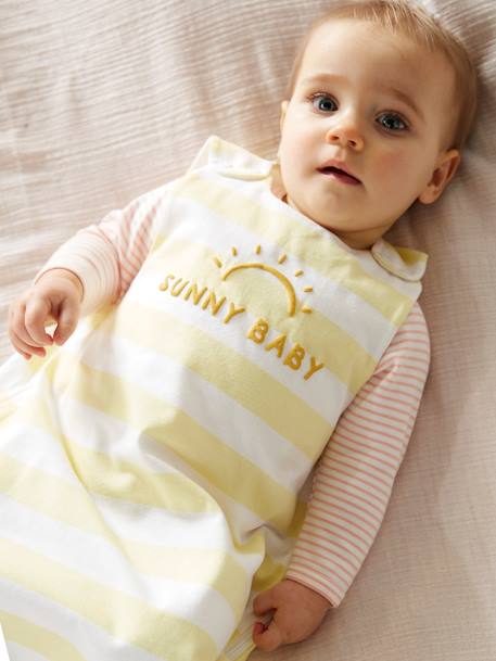 Gigoteuse été BÉBÉ D'ÉTÉ jaune+rayé bleu+vert - vertbaudet enfant 