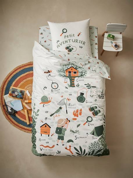 Drap-housse enfant MA CABANE bleu - vertbaudet enfant 