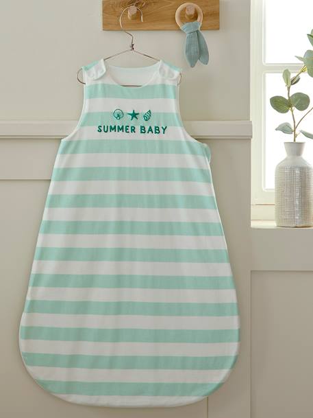 Gigoteuse été BÉBÉ D'ÉTÉ jaune+rayé bleu+vert - vertbaudet enfant 