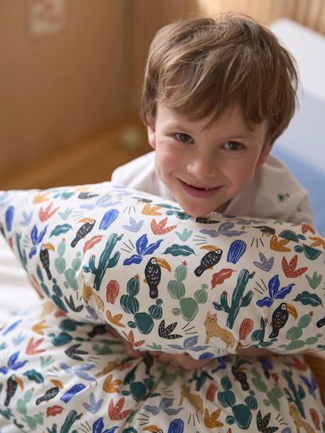 Duvet Cover + Pillowcase Set with Recycled Cotton, Mexicool multicoloured - vertbaudet enfant 
