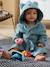 Peignoir bébé animal en gaze de coton bio* personnalisable bleu canard+ocre+rose - vertbaudet enfant 