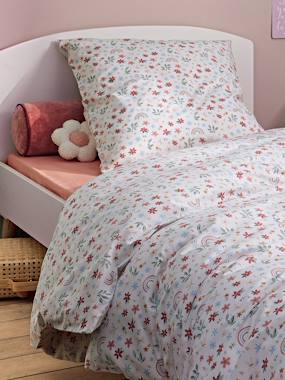 Linge de lit & Déco-Parure housse de couette et taie d'oreiller RAINBOW FLOWERS