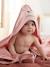 Cape de bain personnalisable et gant de toilette blanc+bleu moyen+framboise+ocre+rose poudré+vert bleuté+vert céladon - vertbaudet enfant 