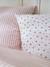 Parure housse de couette et taie d'oreiller réversible FLEURS RAYURES, avec coton recyclé rose imprimé - vertbaudet enfant 