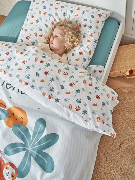 Magicouette Bed Linen Set in Recycled Cotton for Children, Animals multicoloured - vertbaudet enfant 
