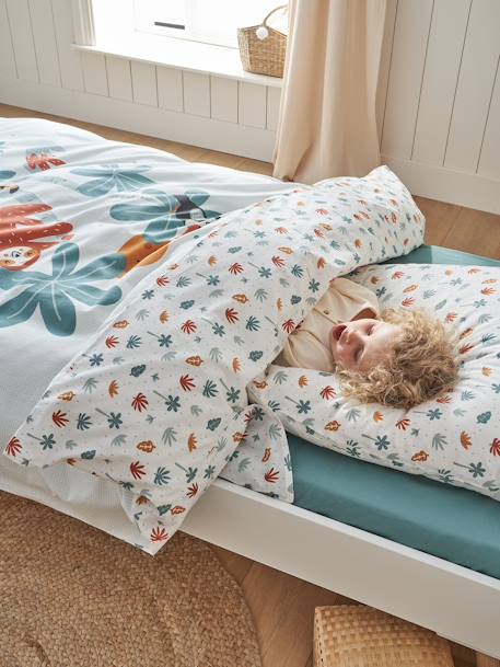 Magicouette Bed Linen Set in Recycled Cotton for Children, Animals multicoloured - vertbaudet enfant 