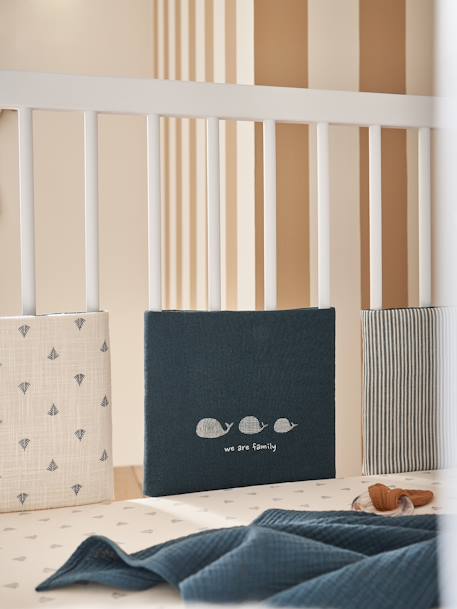 Cot/Playpen Bumper, Navy Sea set blue - vertbaudet enfant 