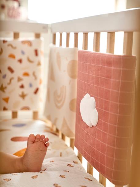 Cot/Playpen Bumper in Organic Cotton*, Happy Sky multicoloured - vertbaudet enfant 