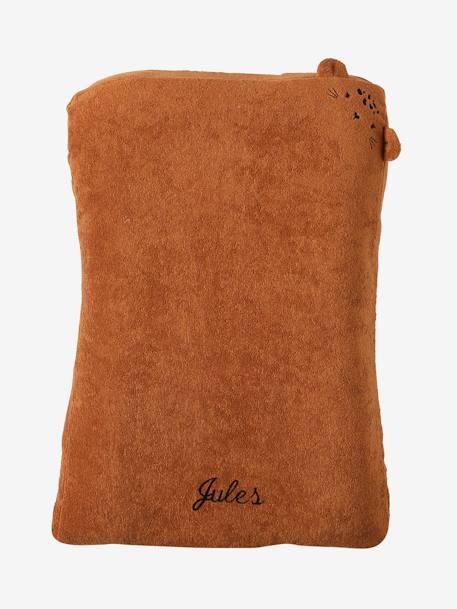 Set of 2 Changing Mattress Covers, Animals, in Towelling blush+grey blue+hazel+multicoloured+pecan nut - vertbaudet enfant 