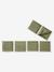 Tour de lit / tour de parc pare-chocs en gaze de coton uni olive+taupe - vertbaudet enfant 