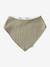 Lot 3 bavoirs bandanas en gaze de coton beige imprimé+BLANC+bleu grisé+cappuccino+écru+lot beige+lot renard+lot vert panda+rose pâle+vert sauge - vertbaudet enfant 