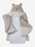 Nid d'ange transformable en tapis à langer peluche beige+beige imprimé+écru+gris souris+kaki+rose imprimé - vertbaudet enfant 