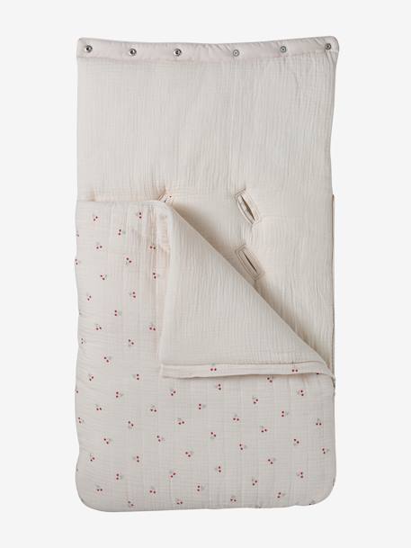 Nid d'ange enveloppant en coton beige imprimé+bleu glacier+bleu grisé+imprimé grenier+vanille - vertbaudet enfant 