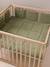 Tour de lit / tour de parc pare-chocs en gaze de coton uni olive+taupe - vertbaudet enfant 