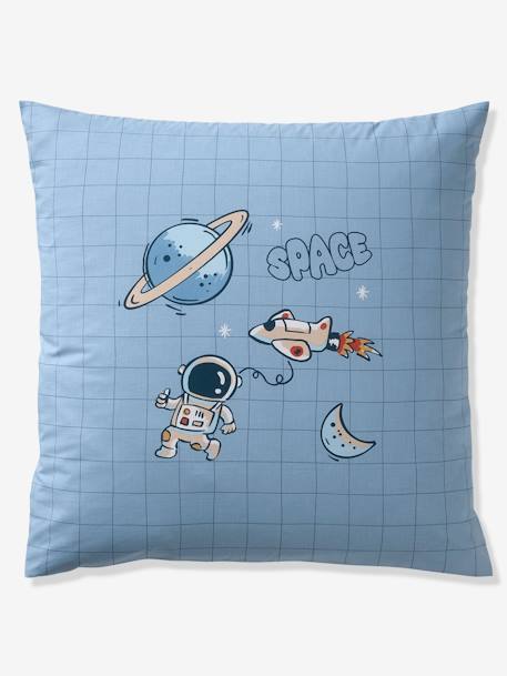 Duvet Cover + Pillowcase Set for Children, with Recycled Cotton Content, Planets printed blue - vertbaudet enfant 
