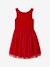 Robe Noël fille en velours et tulle brillant rouge+vert émeraude - vertbaudet enfant 
