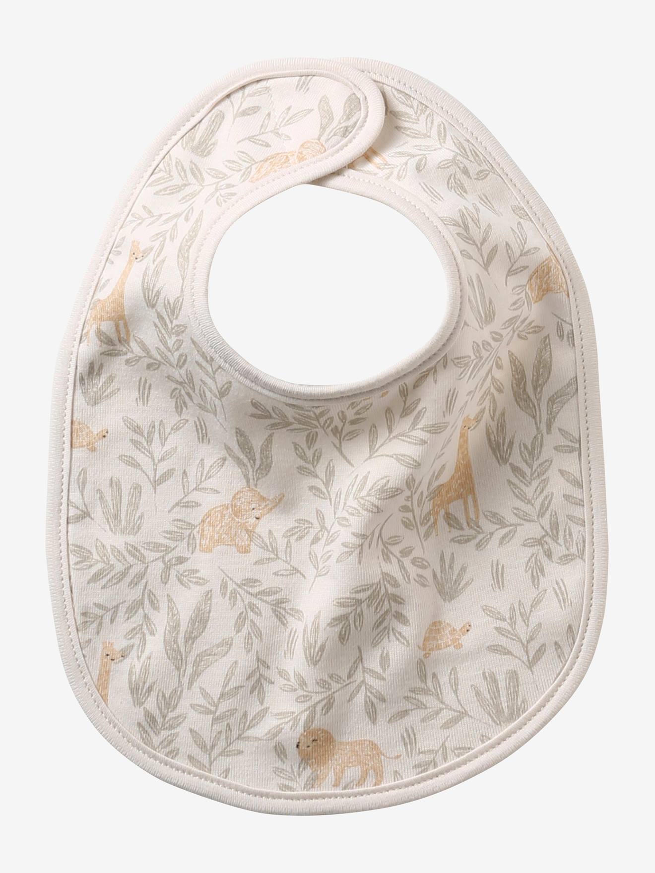2 Bavoirs Bébé En Coton Bio DHWEKU - Absorbants, Lavables, Réglables - Pour Nourrissons 0-24 Mois - 6