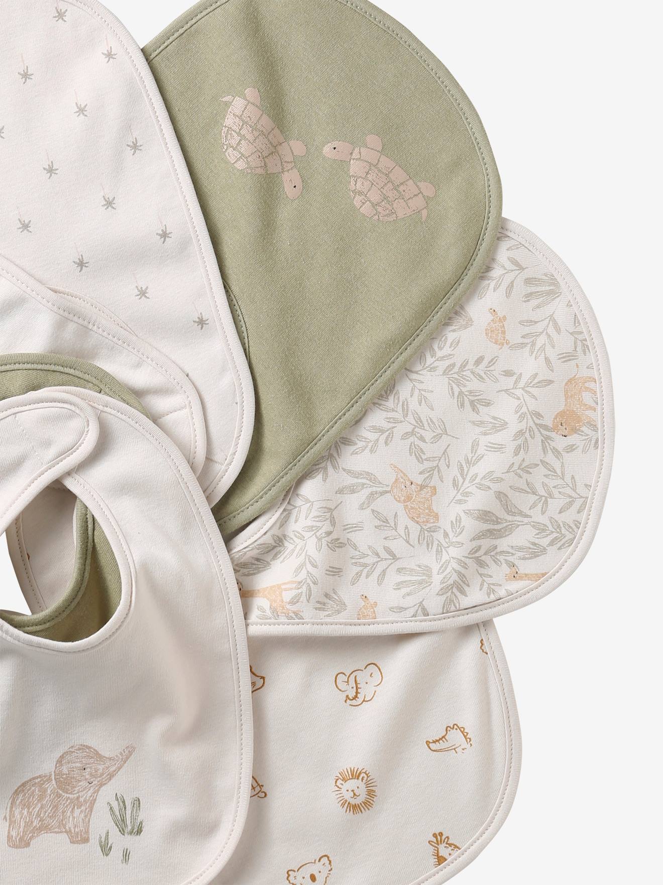 2 Bavoirs Bébé En Coton Bio DHWEKU - Absorbants, Lavables, Réglables - Pour Nourrissons 0-24 Mois - 4