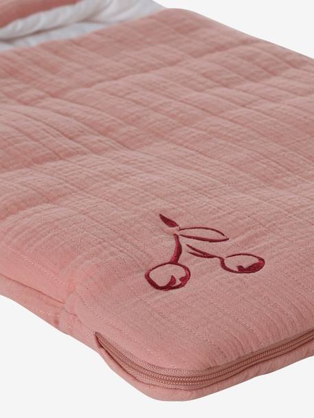 Summer Special Baby Nest in Cotton Gauze grey blue+rose - vertbaudet enfant 