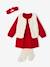 Christmas Special Ensemble: Dress, Faux Fur Waistcoat, Tights and Matching Headband for Girls red - vertbaudet enfant 