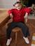 Sweat fille Noël noeud en sequins anthracite+rouge - vertbaudet enfant 