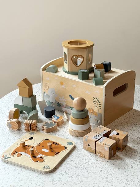 Multi-Activity Box Set in FSC® Wood green - vertbaudet enfant 